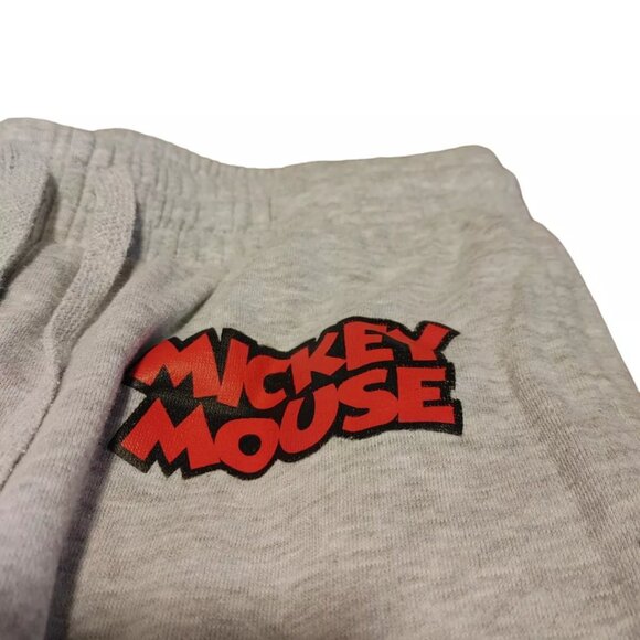 Disney Joggers Juniors Size L Gray Mickey Mouse Print Sweatpants - Picture 11 of 11